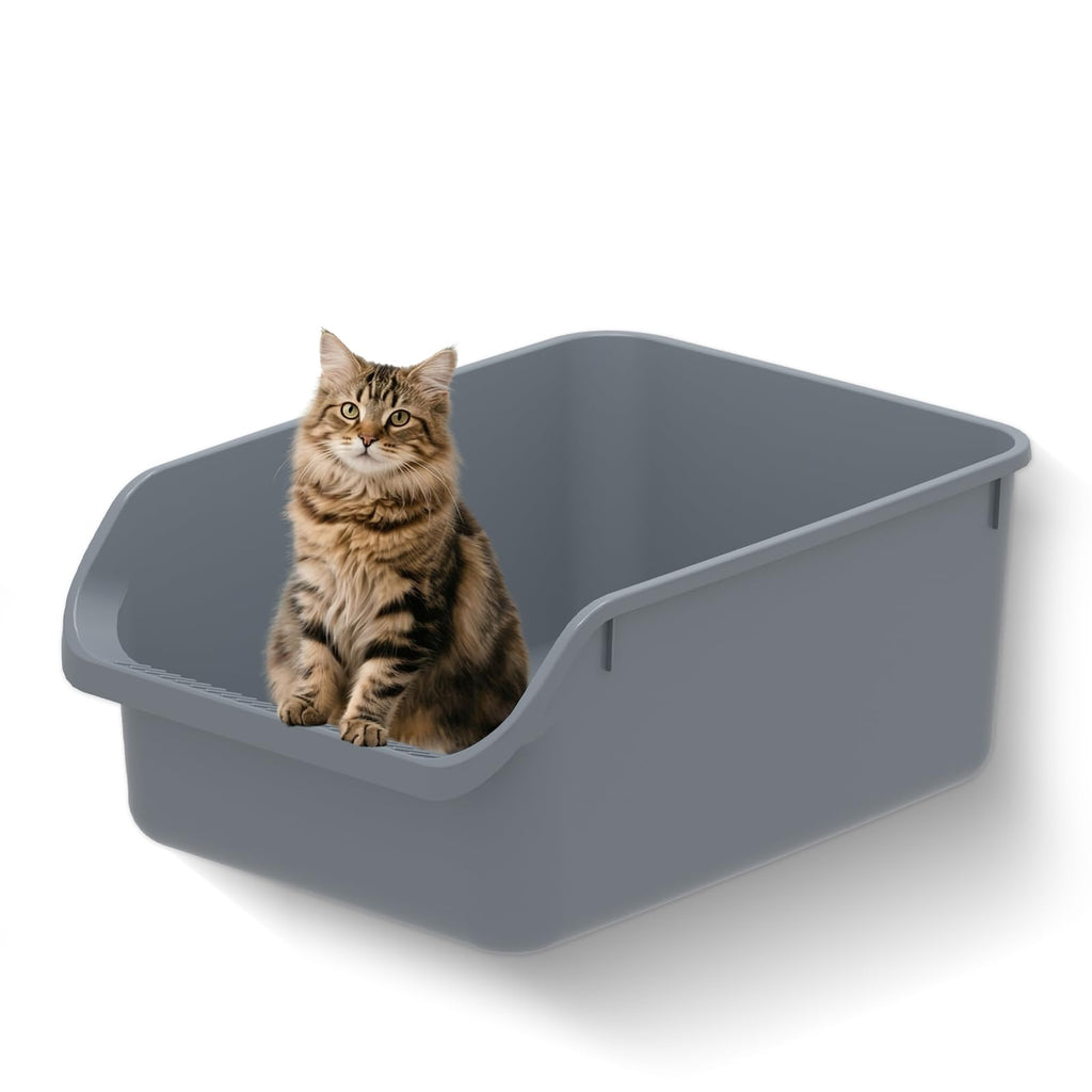 Large High Sided Plastic Cat Litter Box C786975