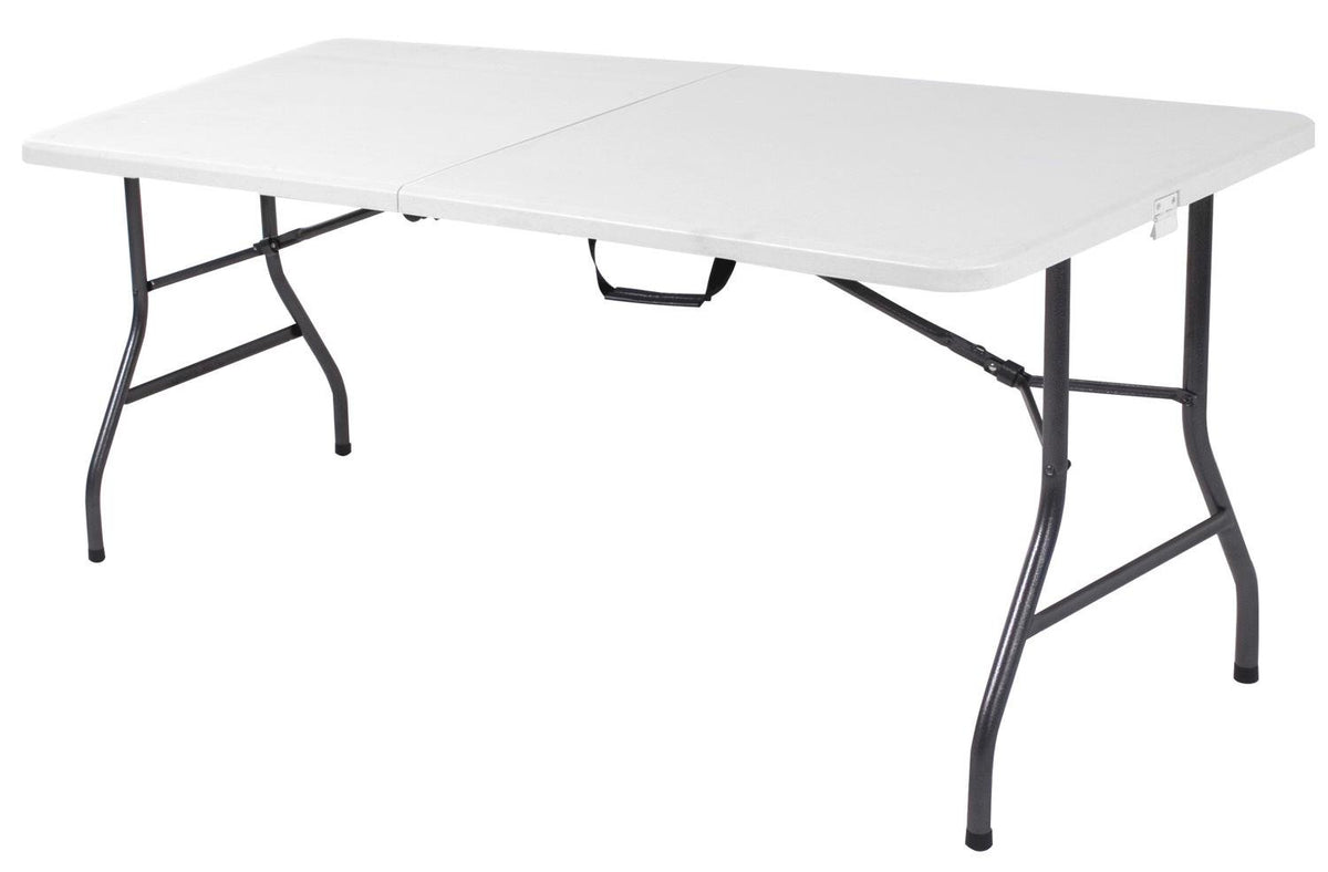 6ft White Blow Molded Folding Table P71830