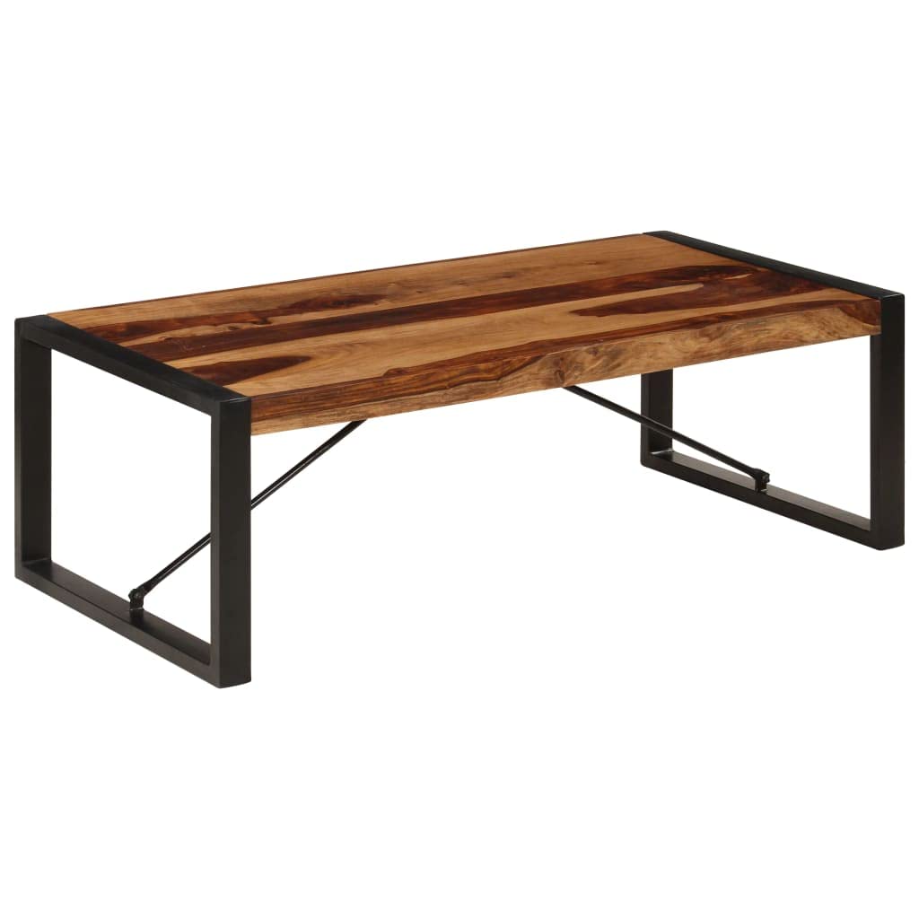 Brown Solid Sheesham Wood Coffee Table Q288496