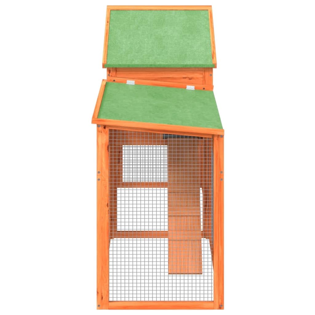 73 Inch 2 Tier Wooden Small Animal Cage O491