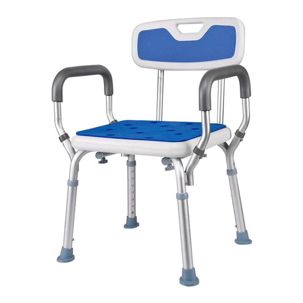 Heavy Duty Shower Chair with Arms Back Padded Adjustable Non-Slip I7621