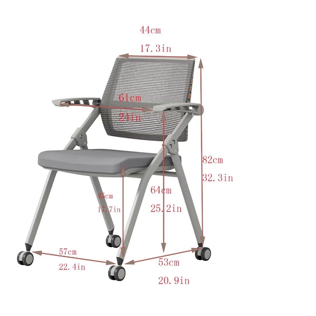 10 Pack Grey Ergonomic Mesh Rolling Chairs W6915