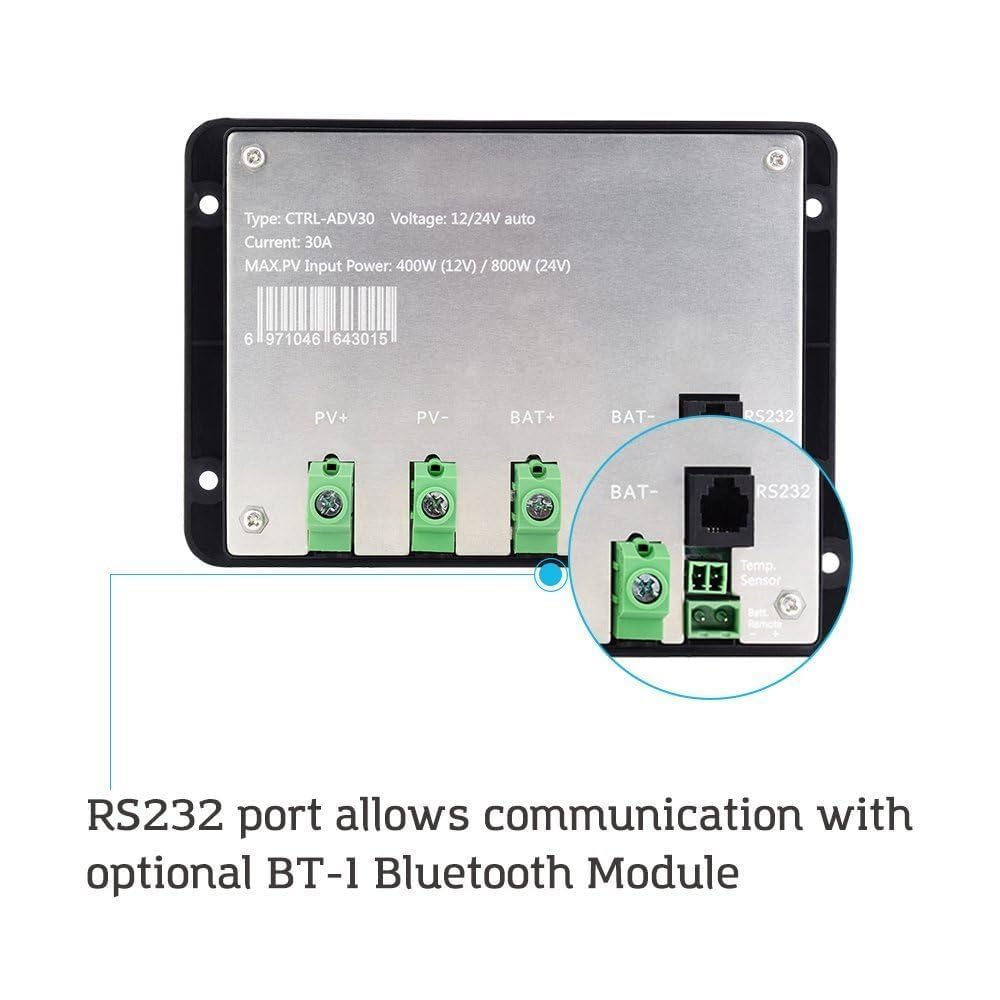 12V/24V 30A PWM Solar Charge Controller C1853