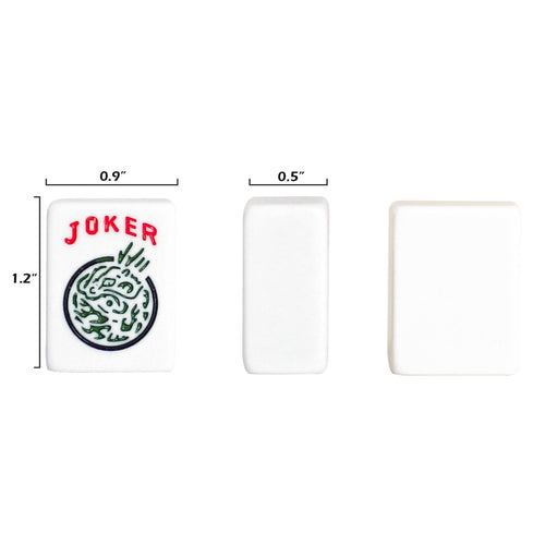 166 White Tiles Mahjong Set with Blue Carrying Bag C60256