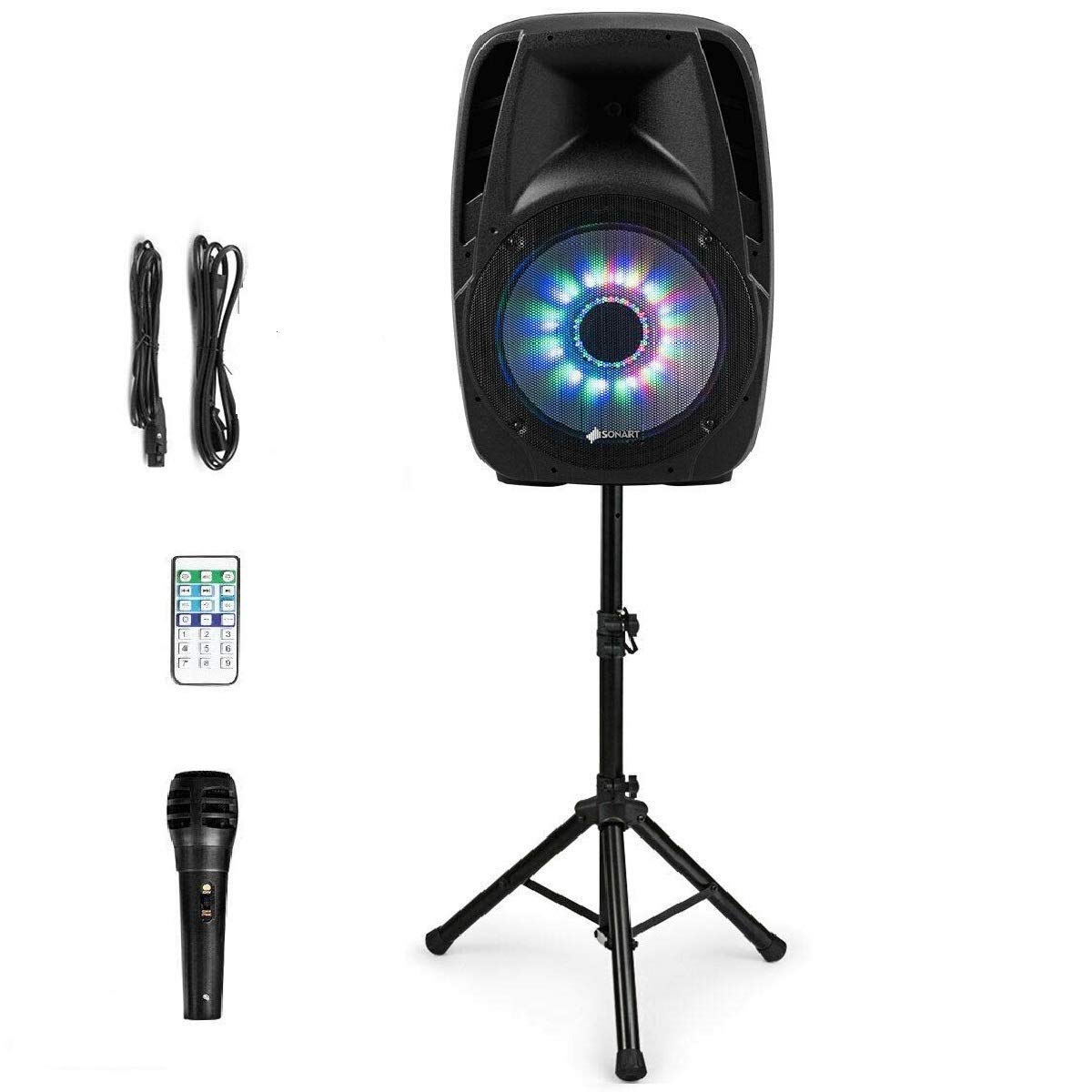 15" 1500W 2-Way Portable PA Speaker System O970324