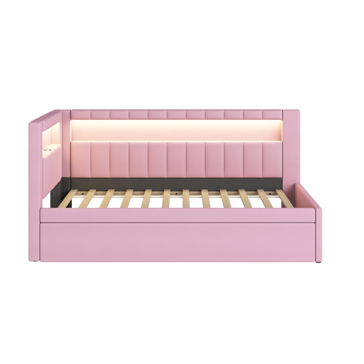 Twin Size L-Shaped Daybed with Trundle P706