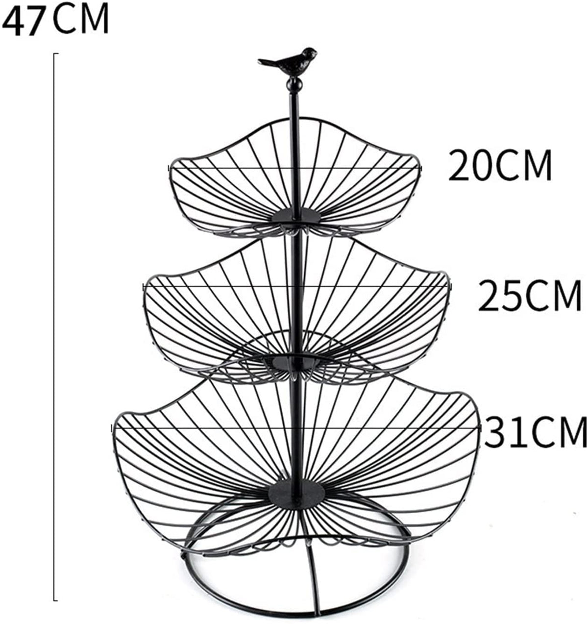 3 Tier Fruit Basket Q837