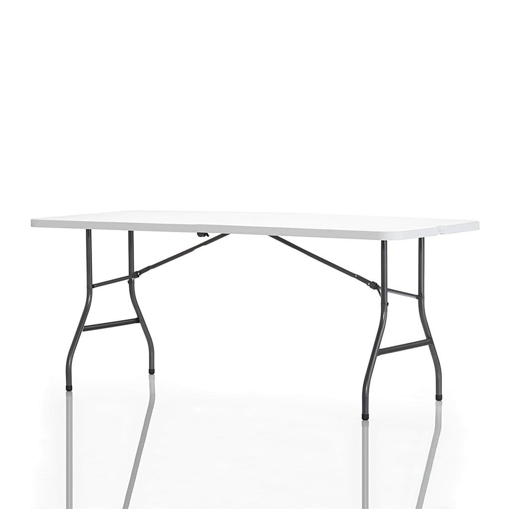6ft White Blow Molded Folding Table P71830