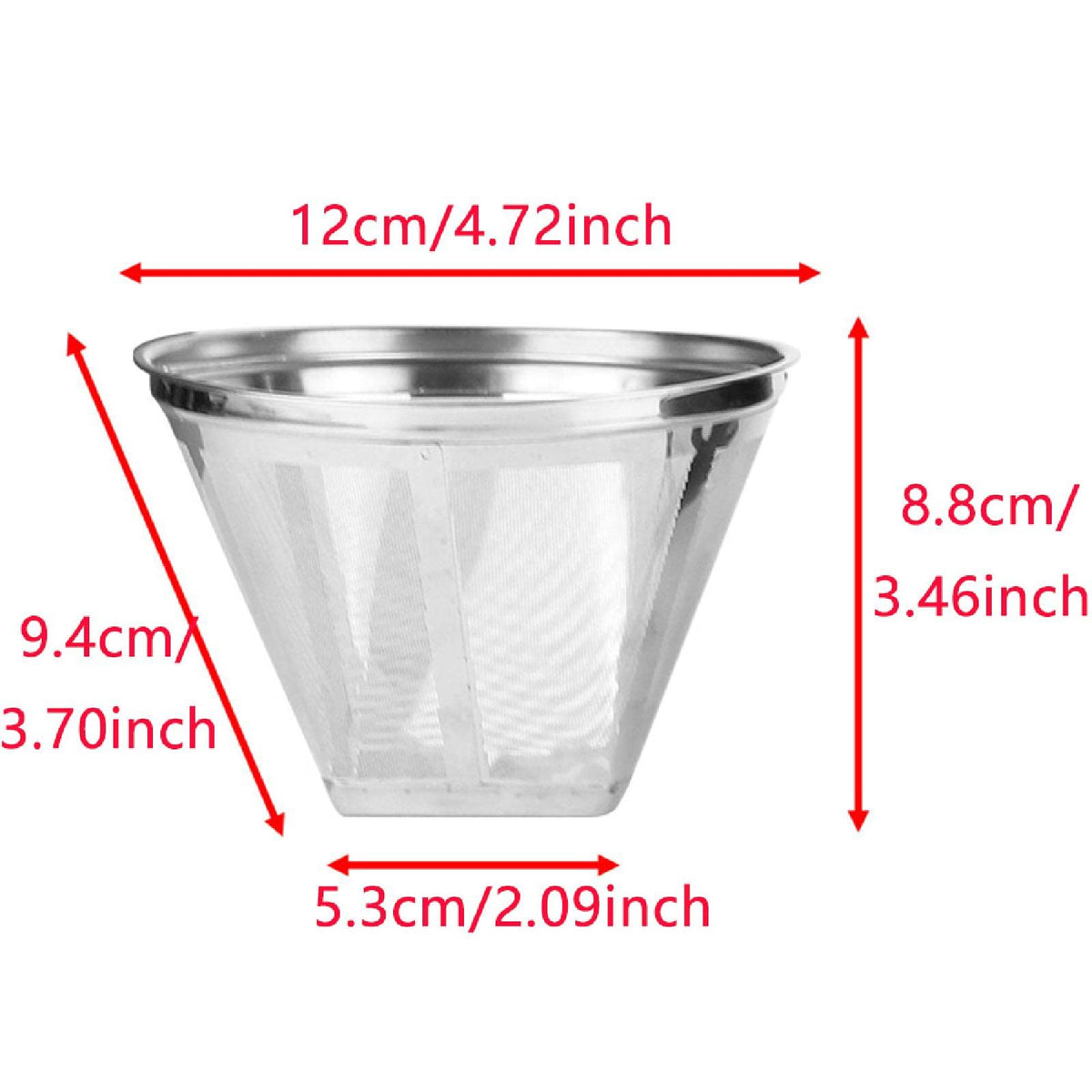 Reusable 4 Cone Stainless Steel Coffee Filter A2998
