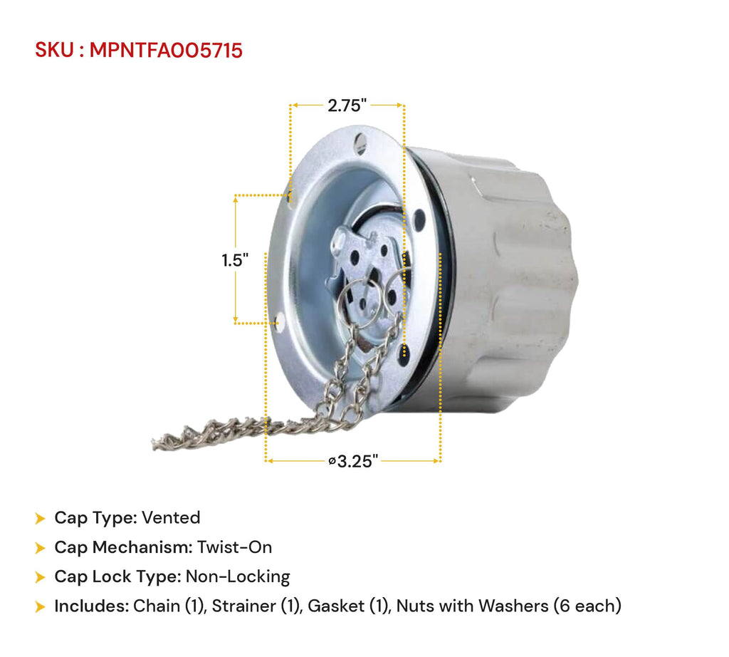 Carbon Steel Hydraulic Tank Breather Cap with Chain F896
