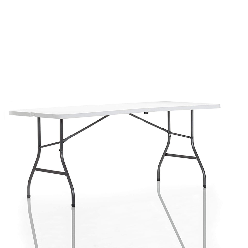 6ft White Blow Molded Folding Table P71830