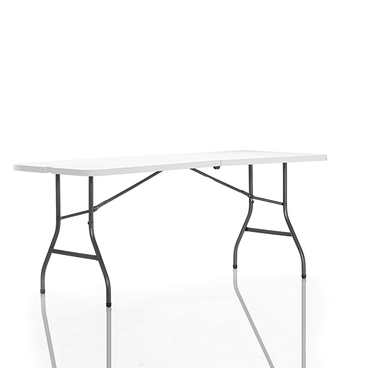 6ft White Blow Molded Folding Table P71830