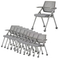 10 Pack Grey Ergonomic Mesh Rolling Chairs W6915