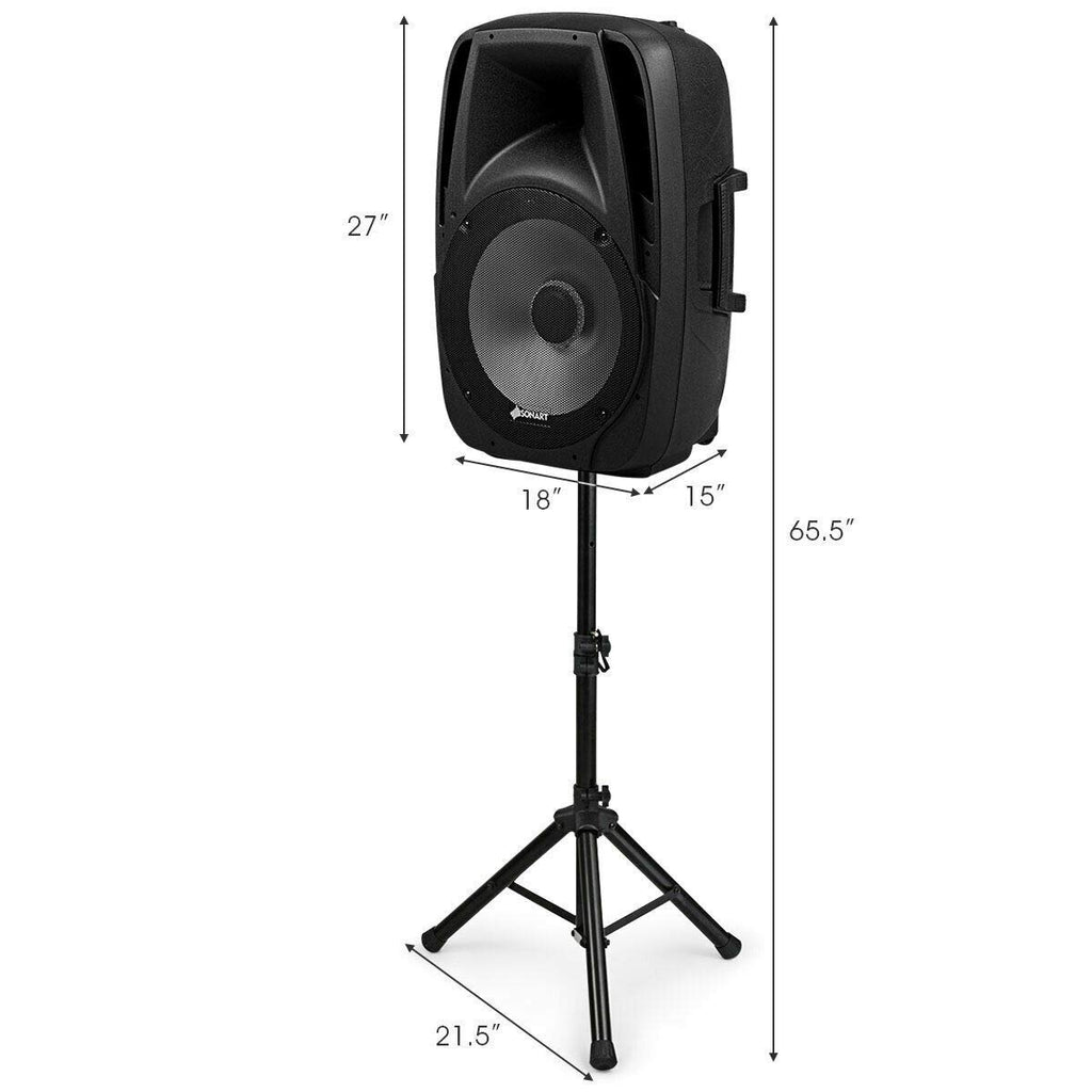 15" 1500W 2-Way Portable PA Speaker System O970324