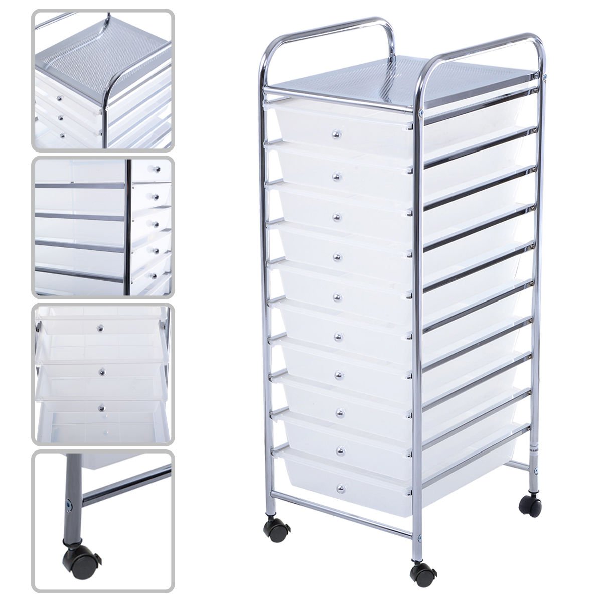 10 Drawer Rolling Storage Cart W6265
