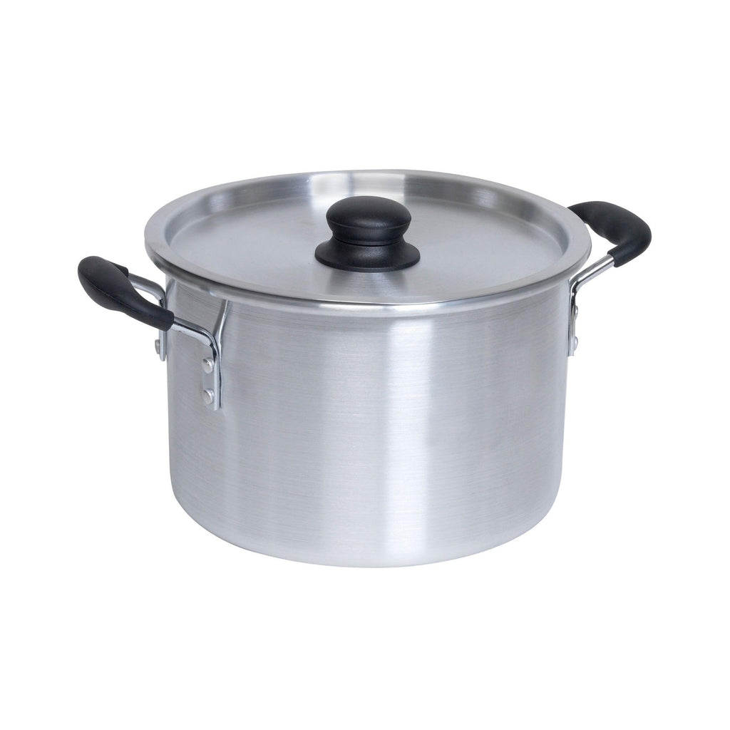 Silver 8 Quart Aluminum Stock Pot with Lid O589753