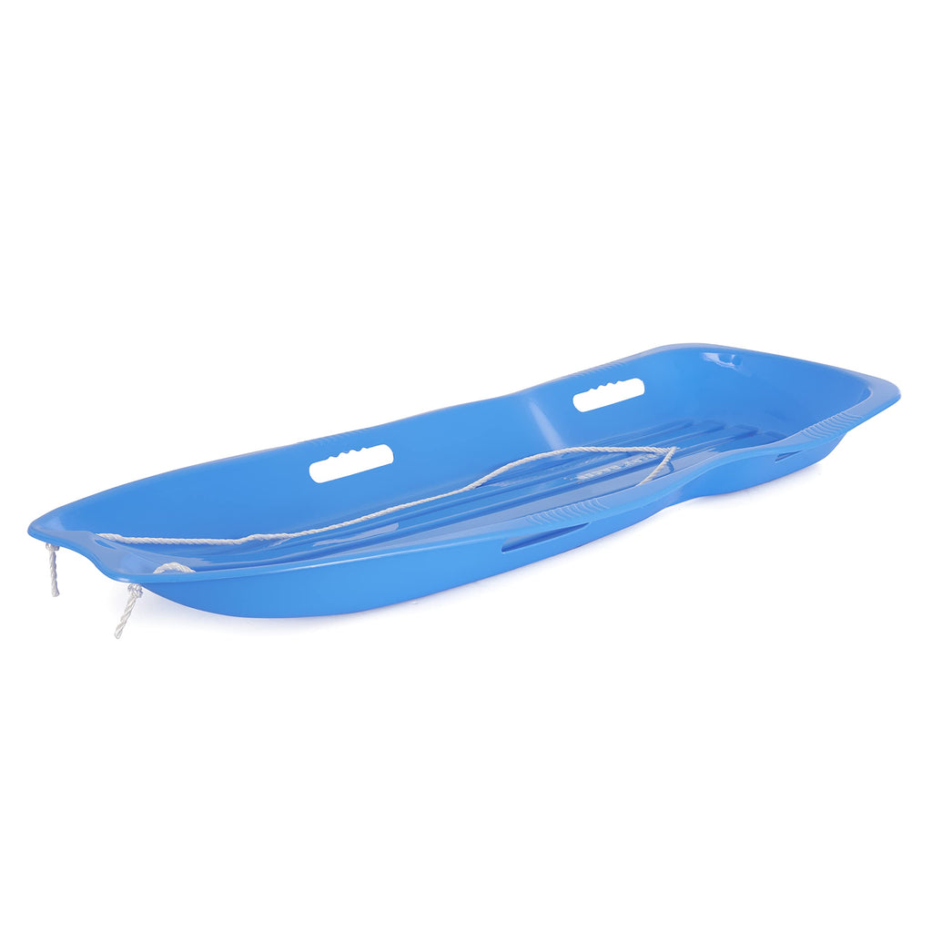 Plastic Toboggan Snow Sled with Pull Rope, 2 Pack U288