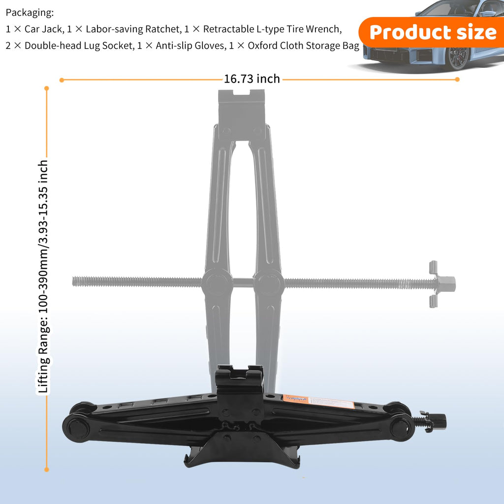 Heavy Duty Scissor Jacks Car Set H3175