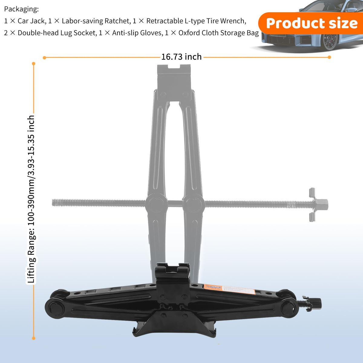 Heavy Duty Scissor Jacks Car Set H3175