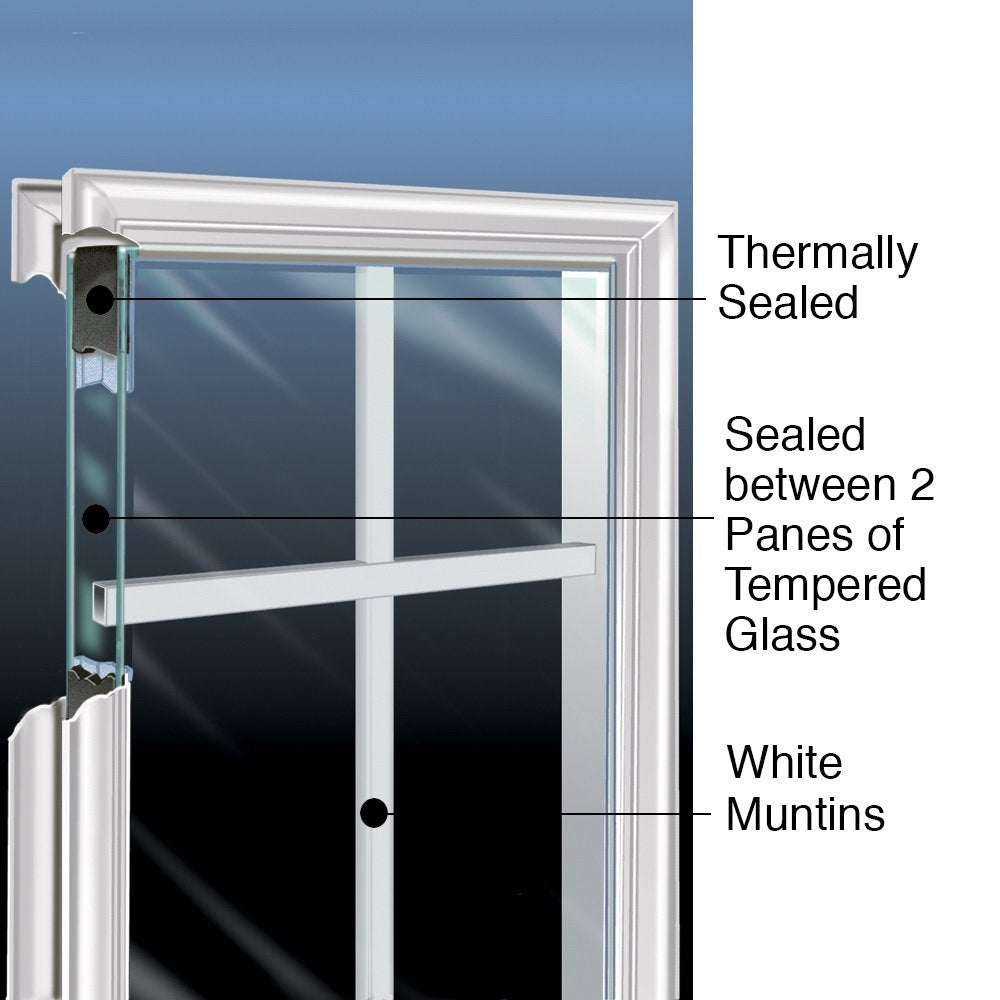 Steel Primed Left-Hand Inswing 1/4 Lite 4-Panel Prehung Front Door 36" x 80" T52943