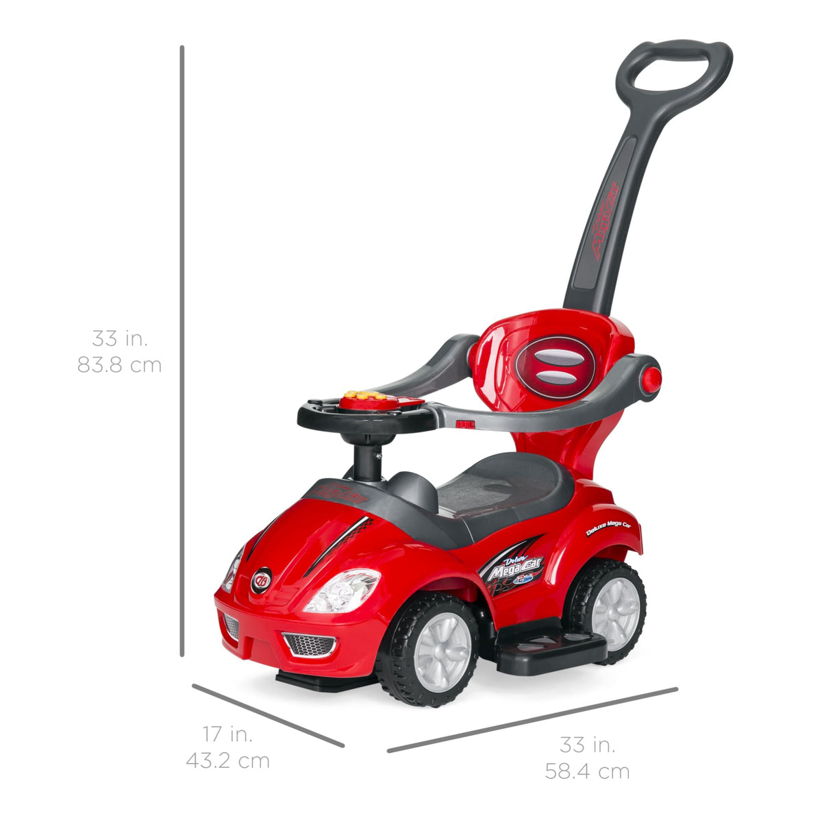 Kids 3-in-1 Push and Pedal Ride On Car L905588