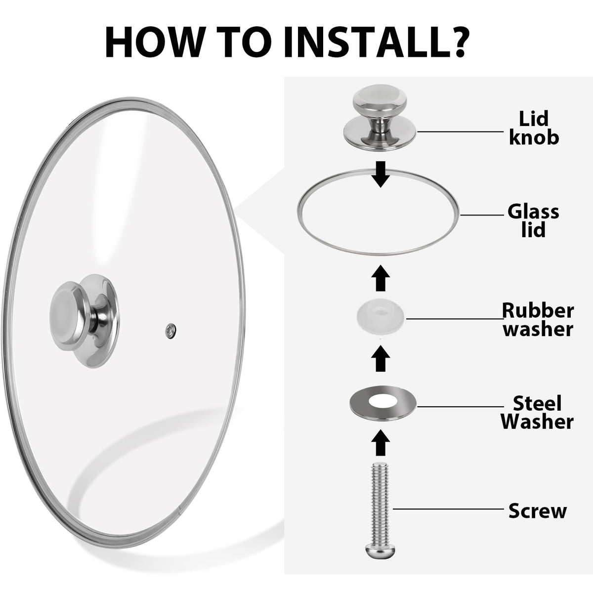 10.25 inch Tempered Glass Lid K69089