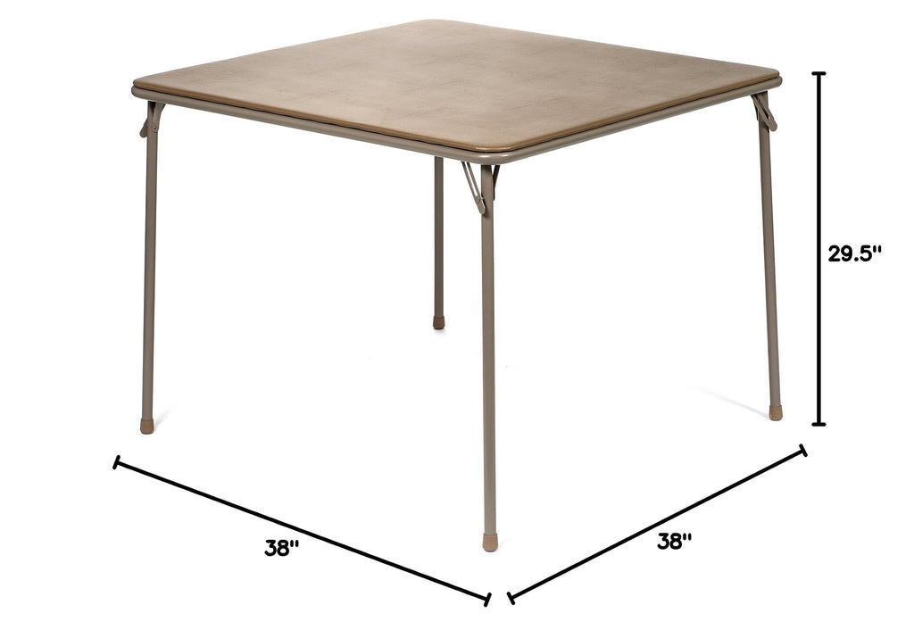 38" Square Folding Card Table, Beige Vinyl U320