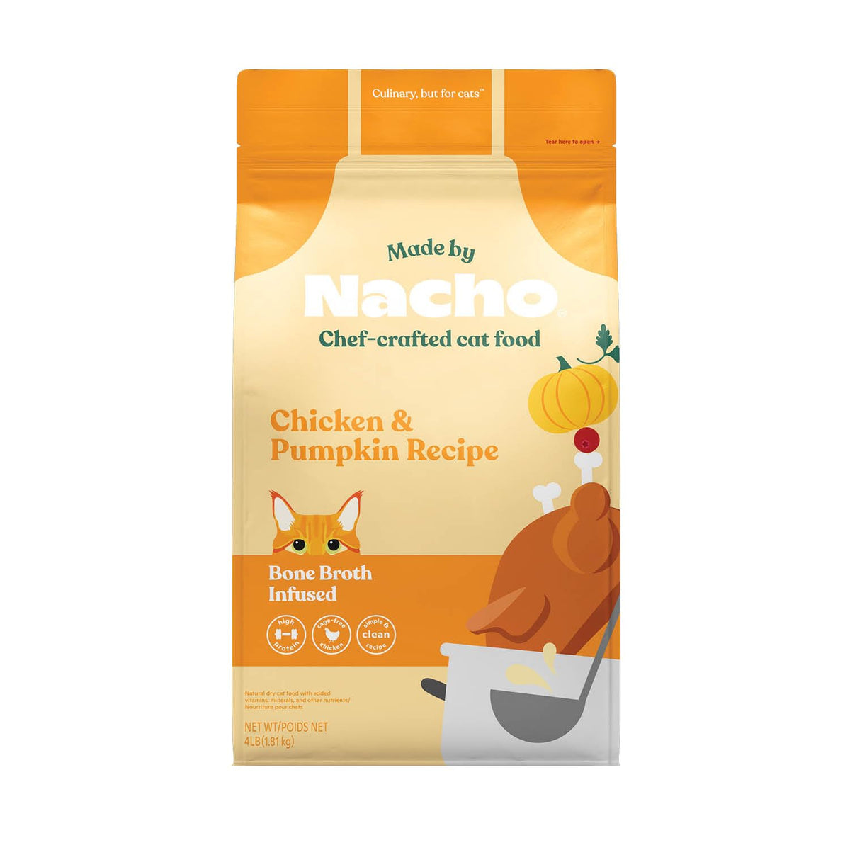 High Protein Grain-Friendly Chicken & Pumpkin Dry Cat Food D1715