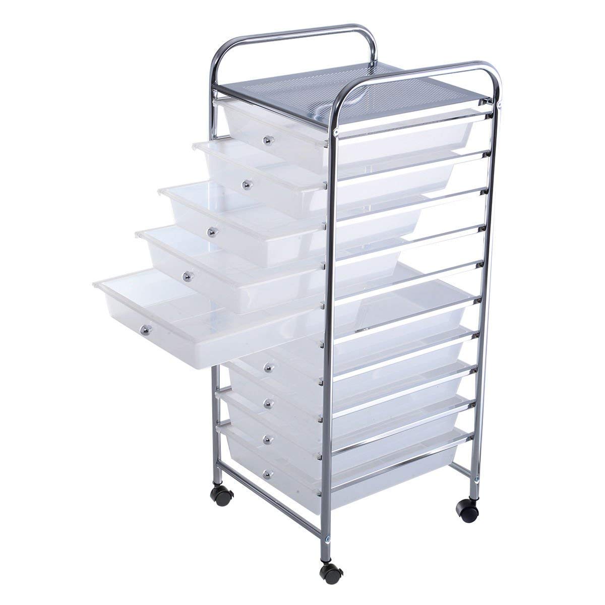 10 Drawer Rolling Storage Cart W6265