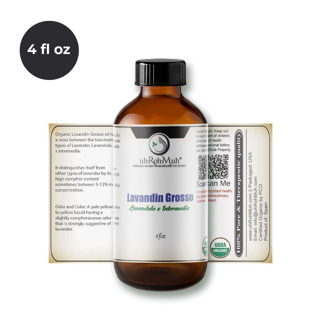 Organic Lavandin Grosso Essential Oil 4 Fl Oz C319