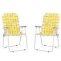 Yellow 2 Pack Folding Web Chair G72829