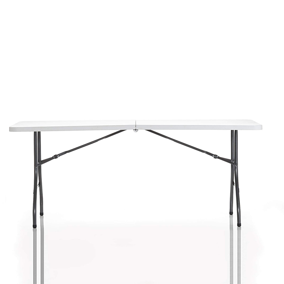 6ft White Blow Molded Folding Table P71830