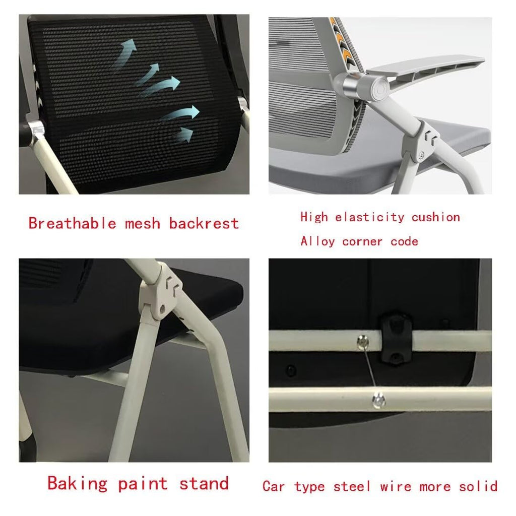 10 Pack Grey Ergonomic Mesh Rolling Chairs W6915