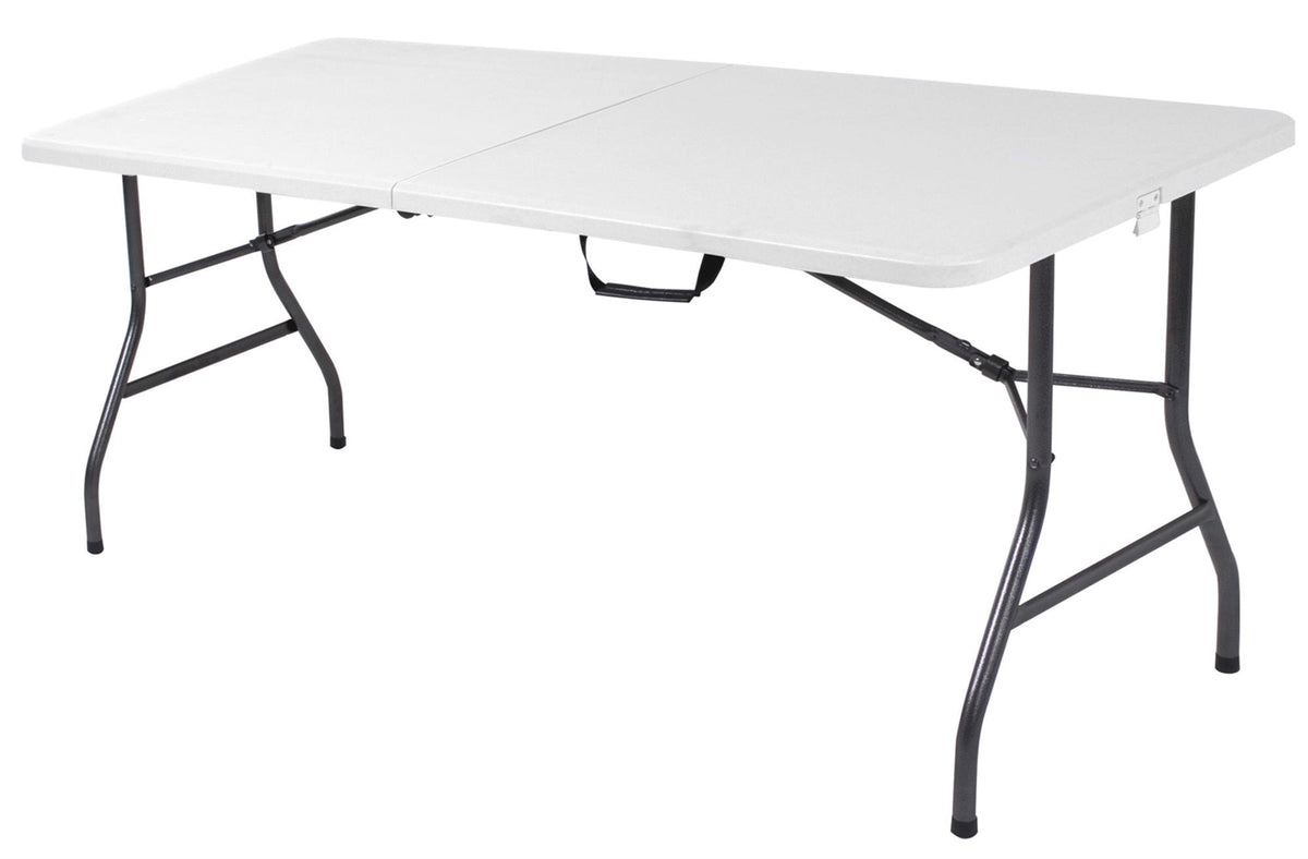 6ft White Blow Molded Folding Table P71830