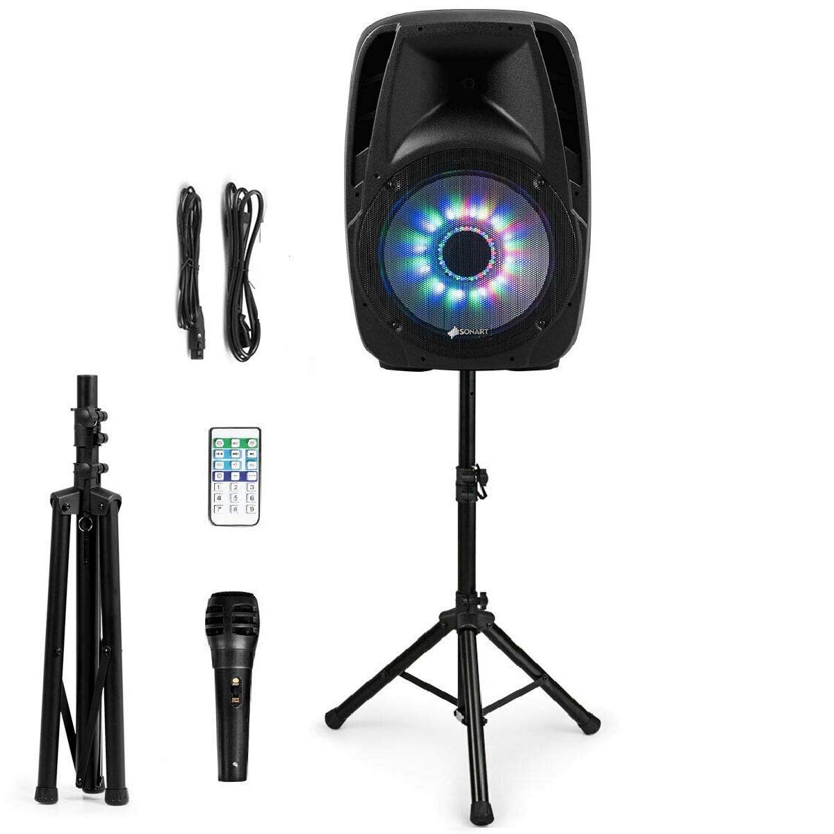 15" 1500W 2-Way Portable PA Speaker System O970324