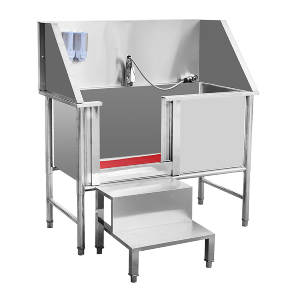 Stainless Steel Dog Bathing Station with Stairs U9250