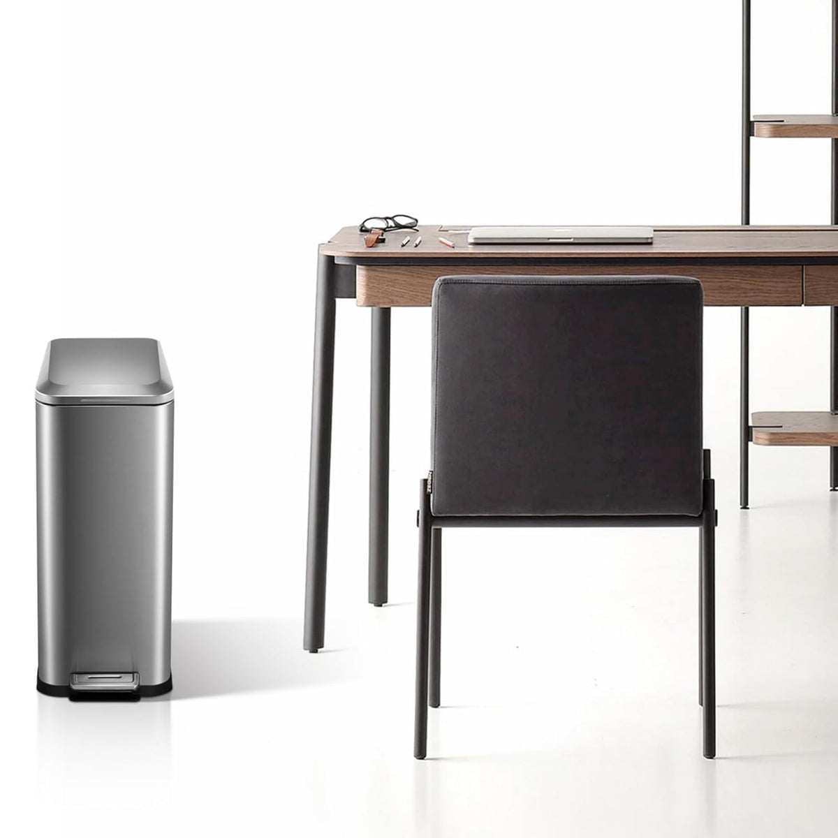 50L Slim Stainless Steel Kitchen Trash Can W630729