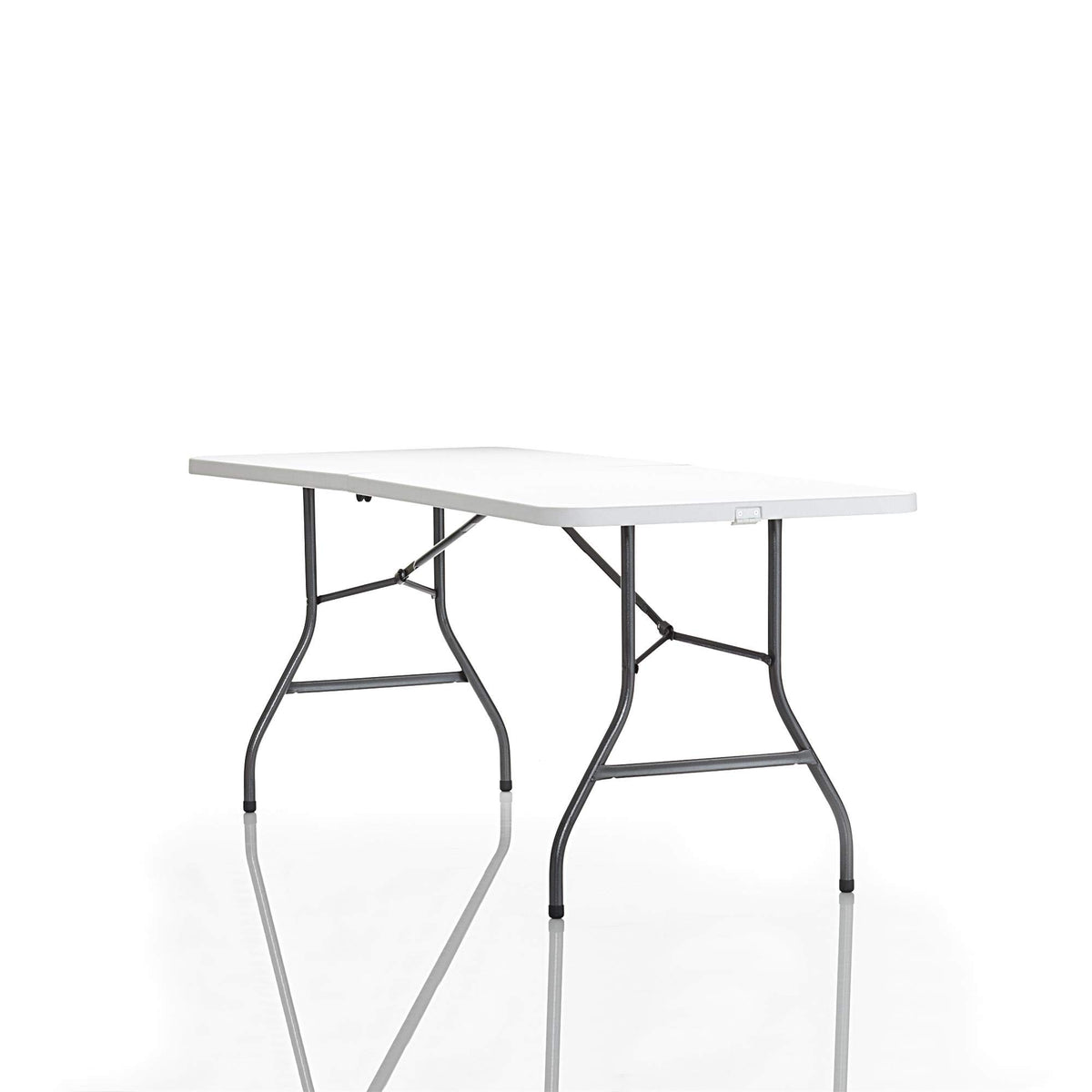 6ft White Blow Molded Folding Table P71830