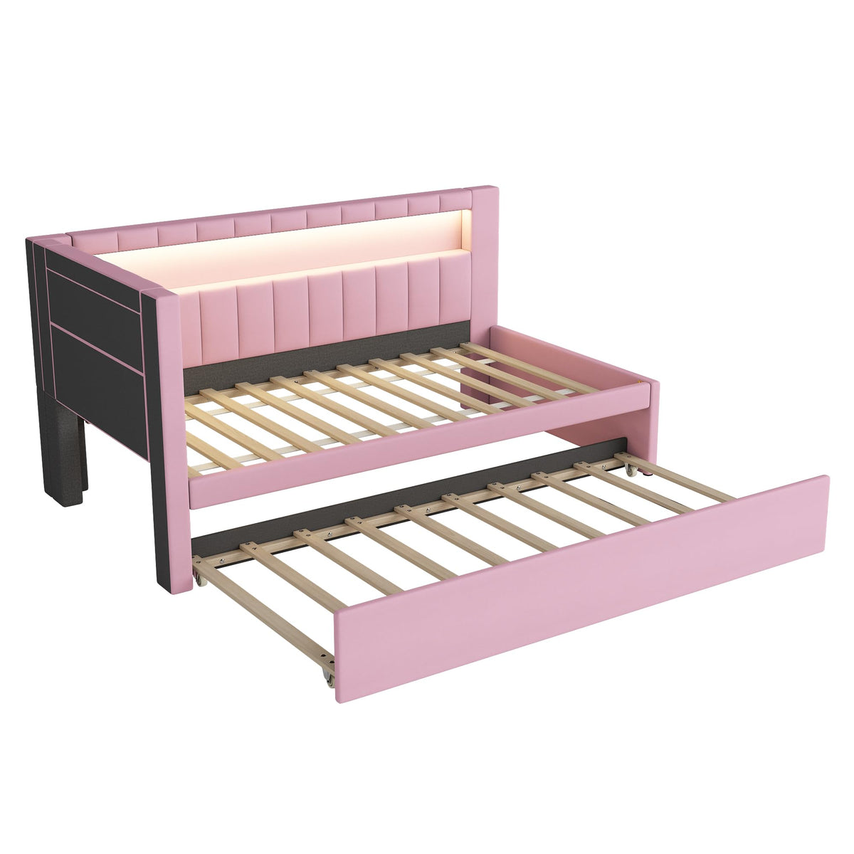 Twin Size L-Shaped Daybed with Trundle P706