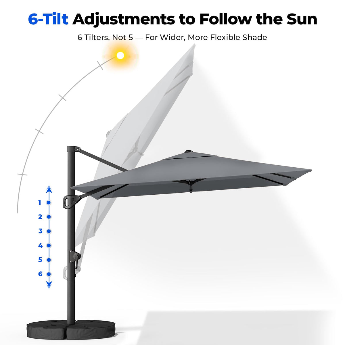 9x12 FT Cantilever Patio Umbrella with Base R601456