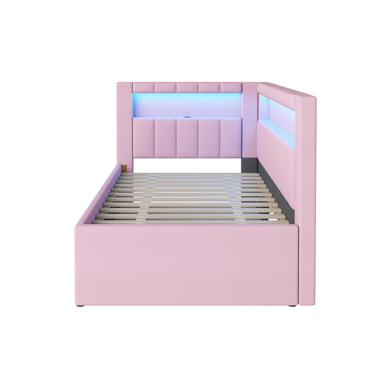 Twin Size L-Shaped Daybed with Trundle P706