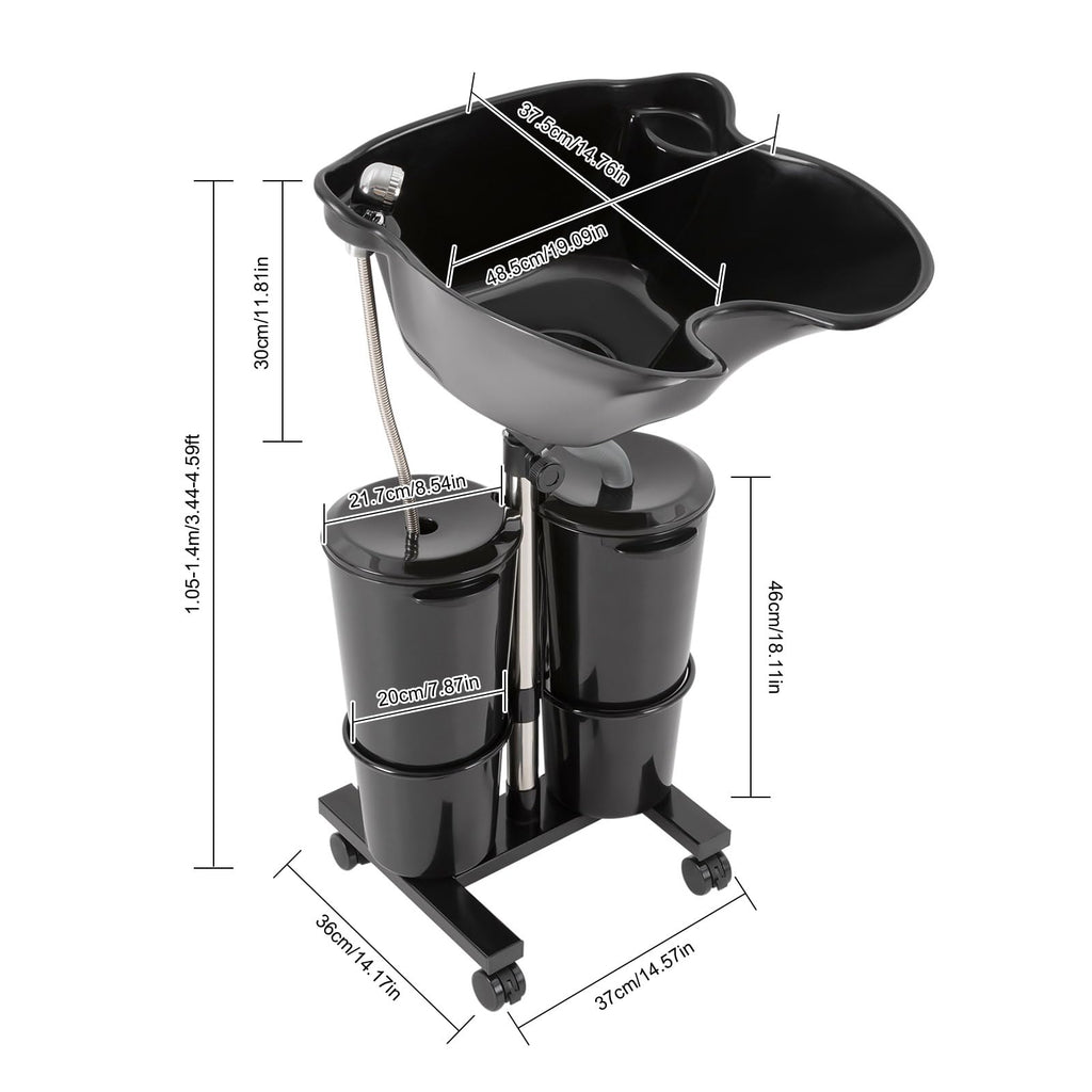 Portable Plastic Shampoo Bowl with Electric Pump W8768
