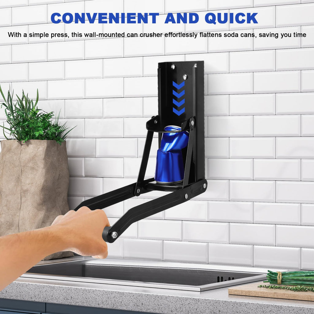 Wall Mounted Can Crusher with Bottle Opener D946589