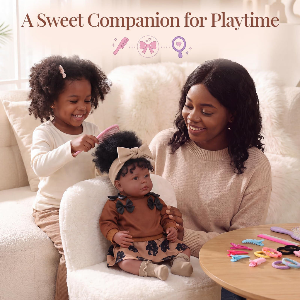 20 Inch Black Baby Doll with Play Set O791