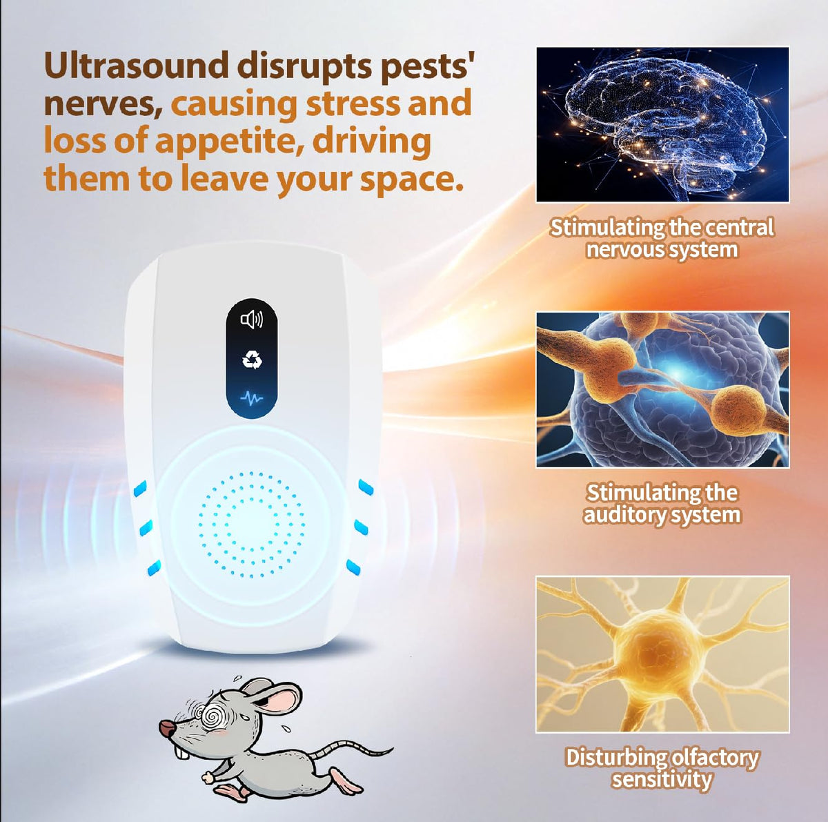 Ultrasonic Indoor Pest Repeller 6 Pack Q285007
