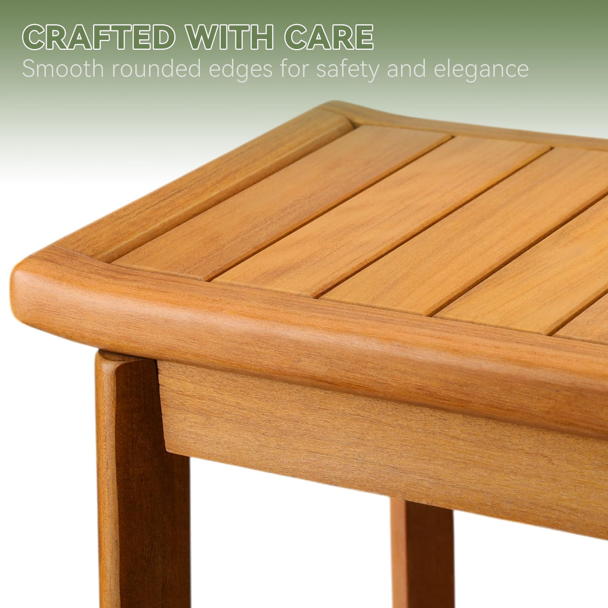 Teak Shower Bench with Towel Bars & Storage Shelf T88146