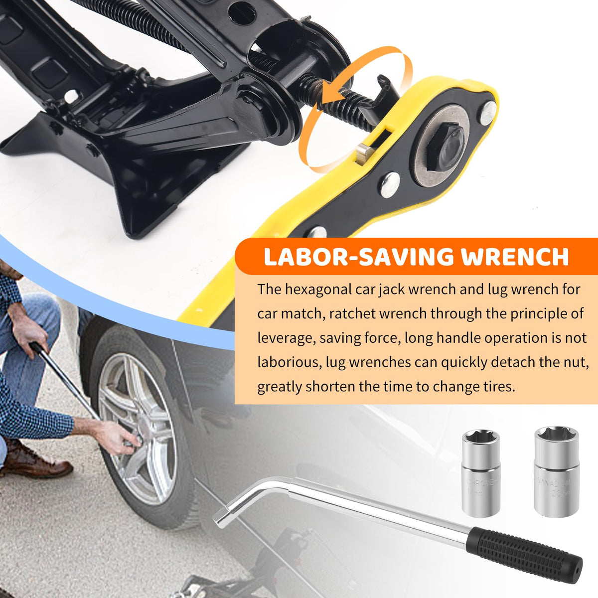 Heavy Duty Scissor Jacks Car Set H3175