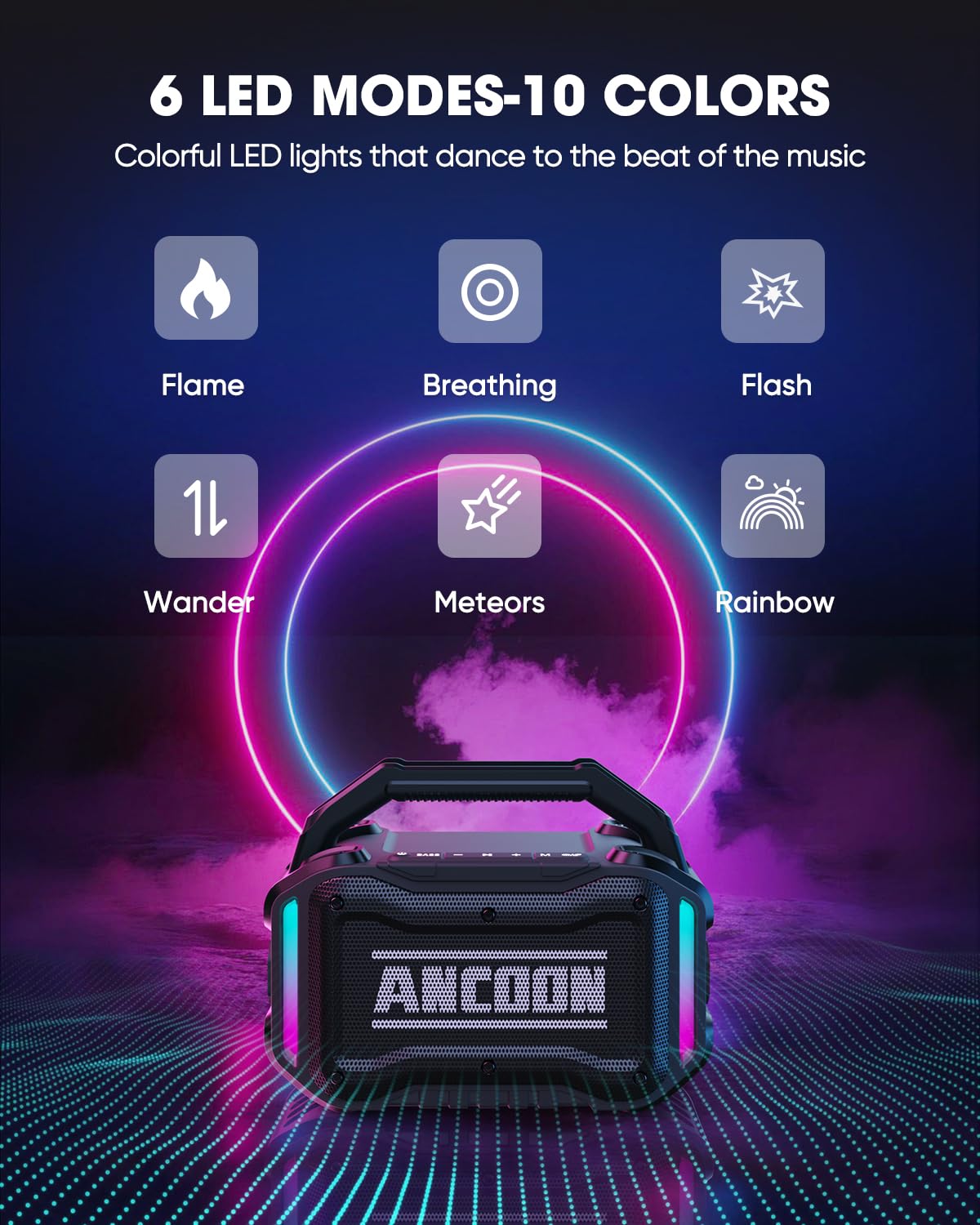 80W Bluetooth Wireless Speaker with Bass Y93962