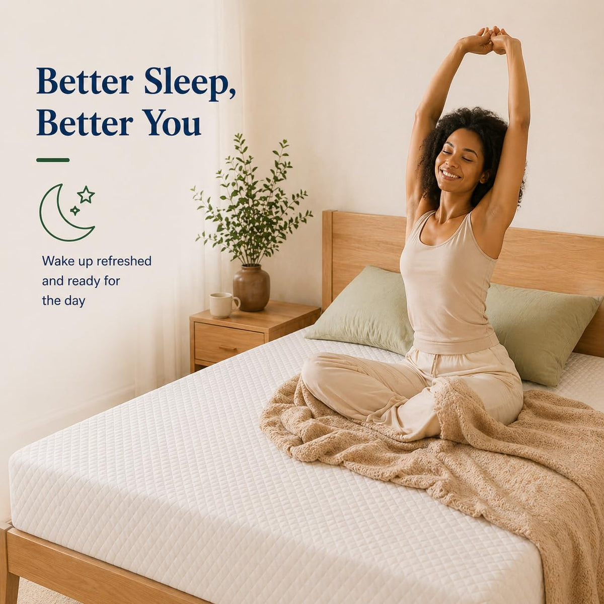 Twin Size 5 Inch Memory Foam Mattress B484764