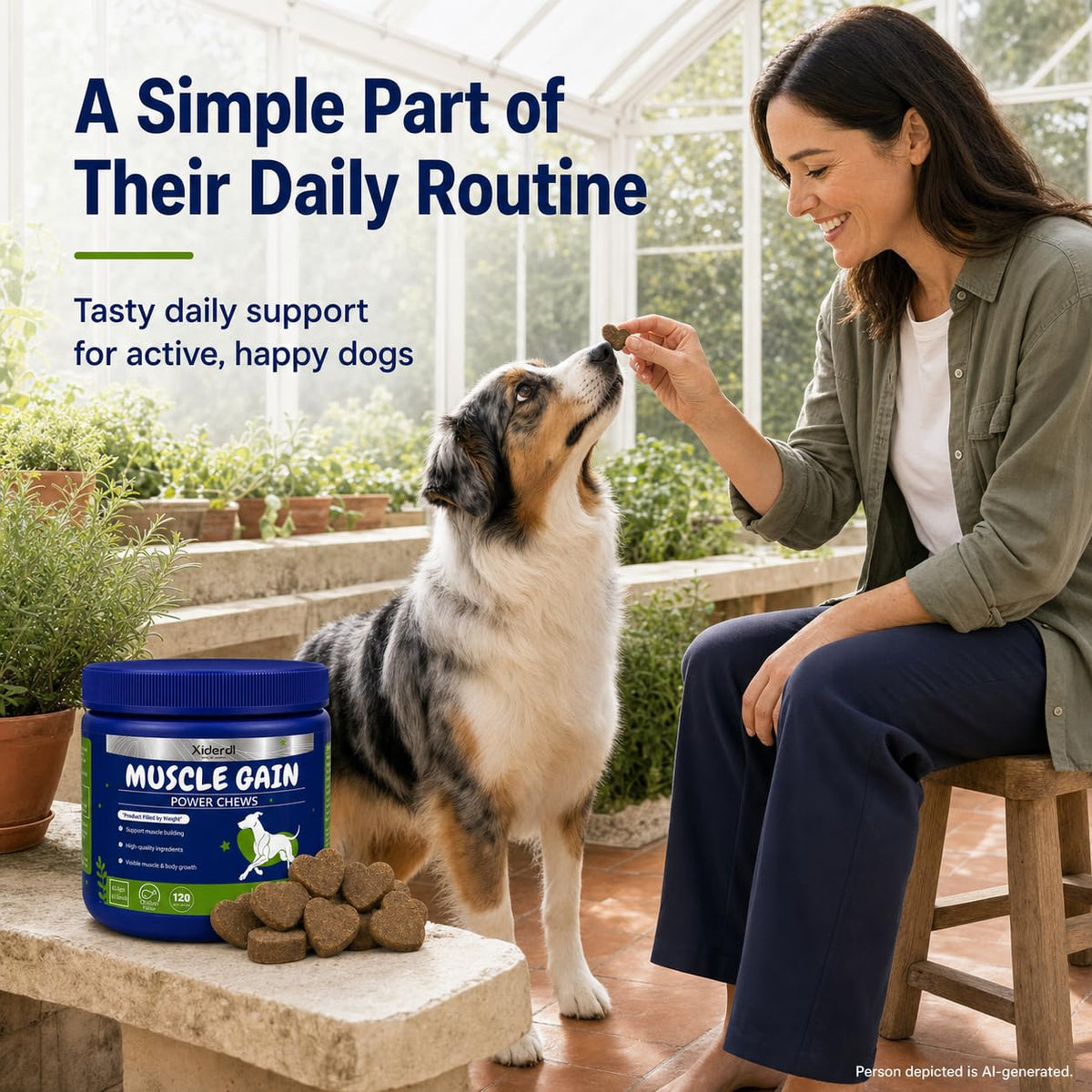 High Protein Muscle Support Soft Chews for Dogs, 120 Count A425853